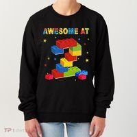 Building Blocks Bricks 2 Years Old Awesome 2nd Birthday Women's Sweatshirt thumb 0