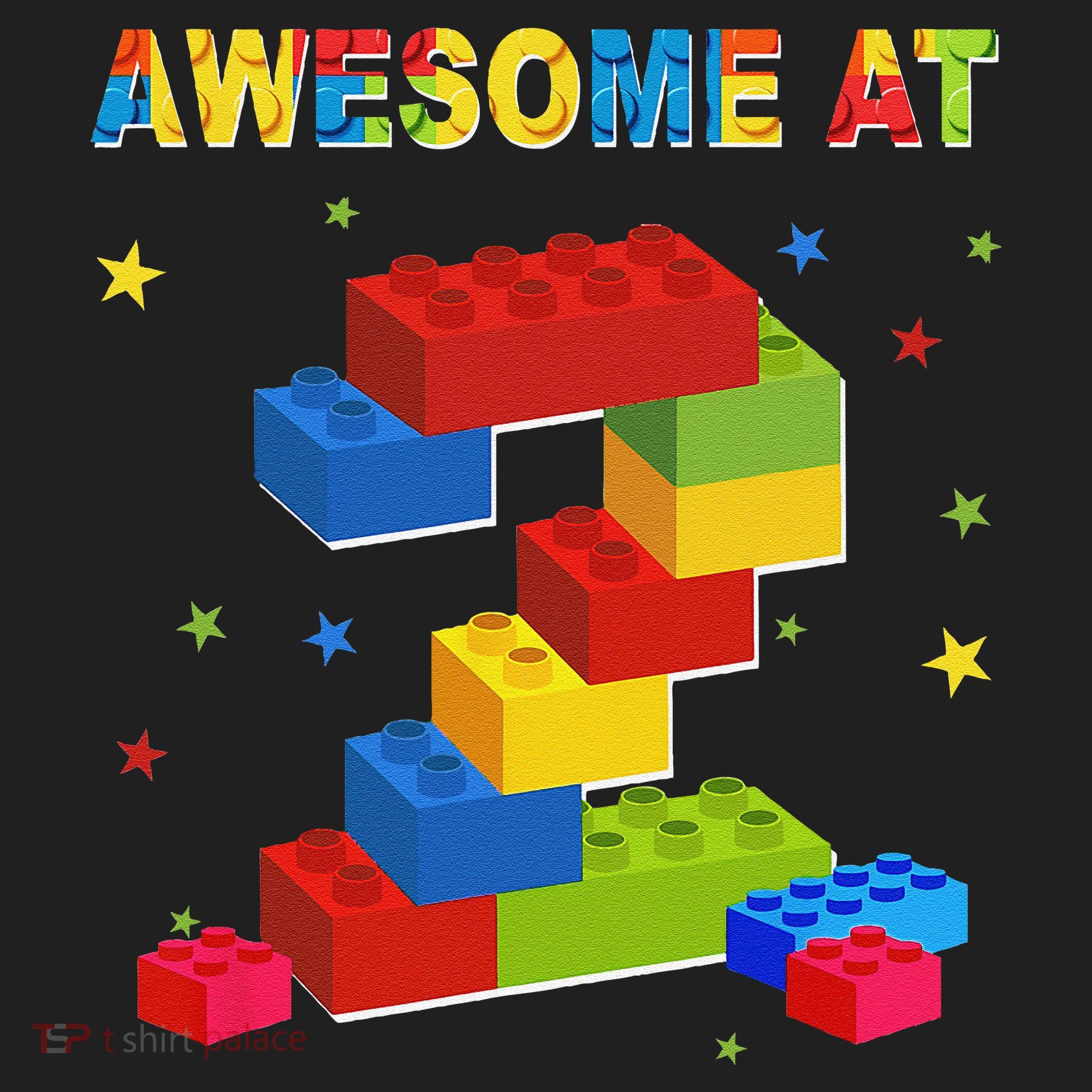 Building Blocks Bricks 2 Years Old Awesome 2nd Birthday Women's Sweatshirt