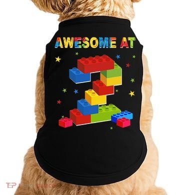 Building Blocks Bricks 2 Years Old Awesome 2nd Birthday Doggie Tank