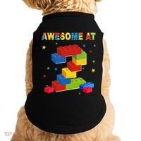 Building Blocks Bricks 2 Years Old Awesome 2nd Birthday Doggie Tank thumb 0