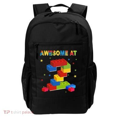 Building Blocks Bricks 2 Years Old Awesome 2nd Birthday Backpack
