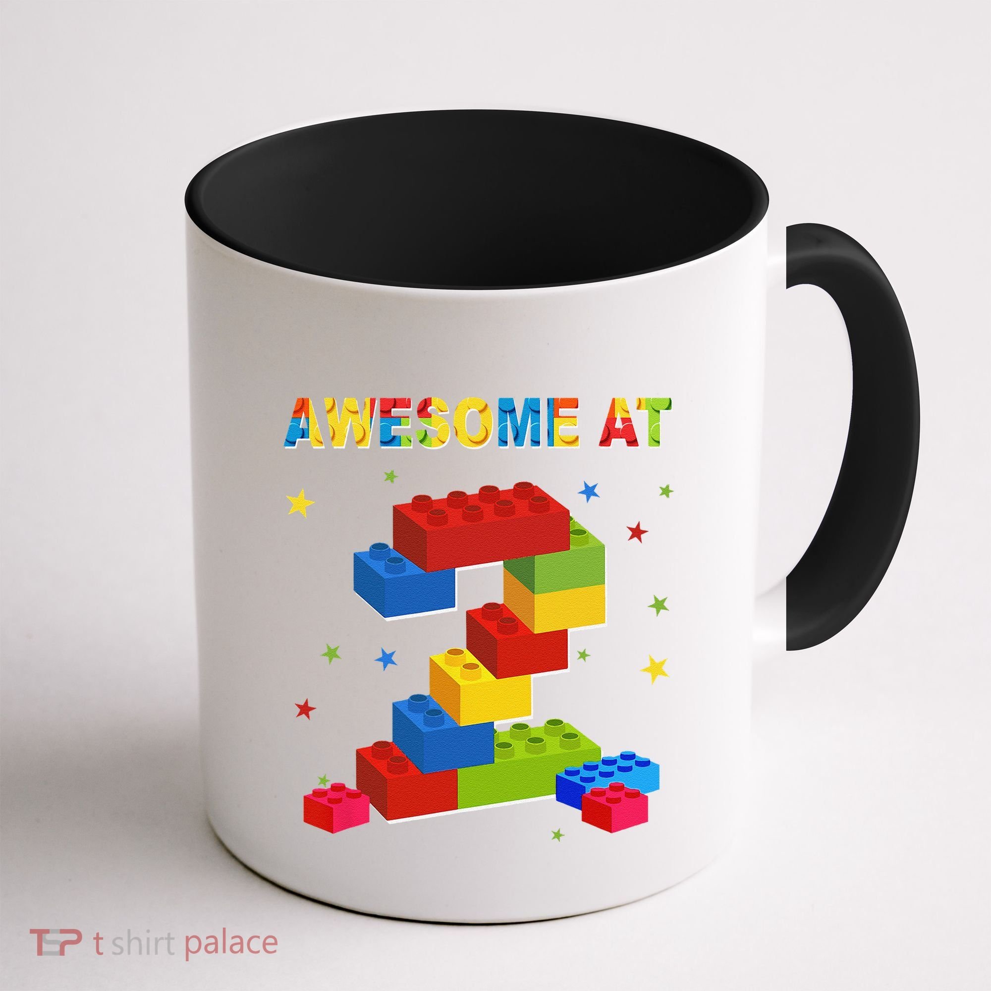 Building Blocks Bricks 2 Years Old Awesome 2nd Birthday Coffee Mug