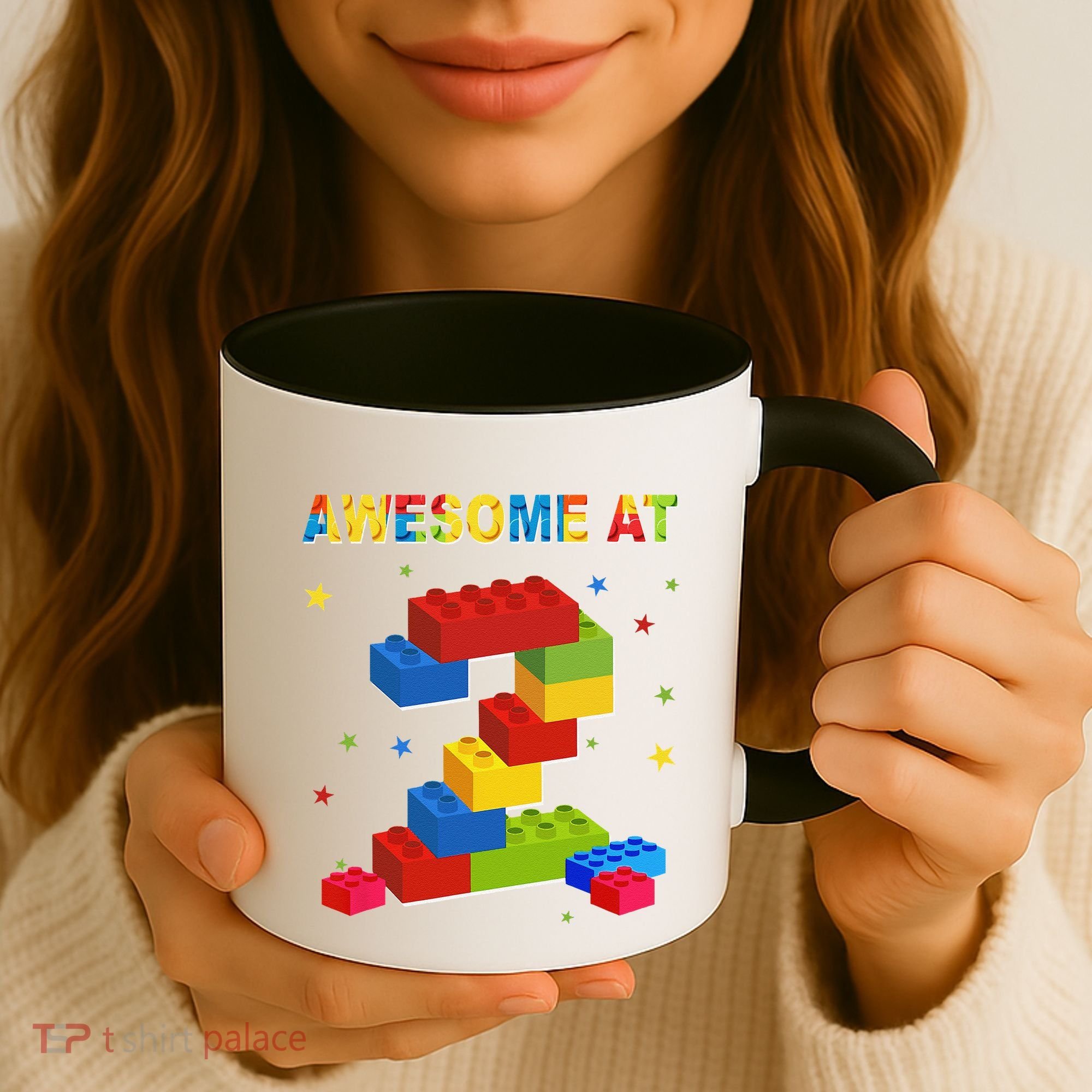 Building Blocks Bricks 2 Years Old Awesome 2nd Birthday Coffee Mug