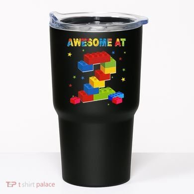 Building Blocks Bricks 2 Years Old Awesome 2nd Birthday Tumbler