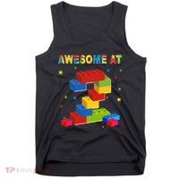 Building Blocks Bricks 2 Years Old Awesome 2nd Birthday Tank Top thumb 0
