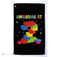 Building Blocks Bricks 2 Years Old Awesome 2nd Birthday Golf Towel thumb 0