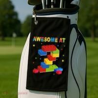 Building Blocks Bricks 2 Years Old Awesome 2nd Birthday Golf Towel thumb 2