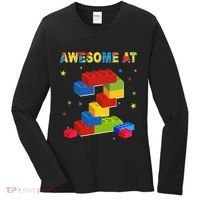 Building Blocks Bricks 2 Years Old Awesome 2nd Birthday Women's Long Sleeve Shirt thumb 0