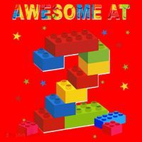 Building Blocks Bricks 2 Years Old Awesome 2nd Birthday Santa Hat thumb 1