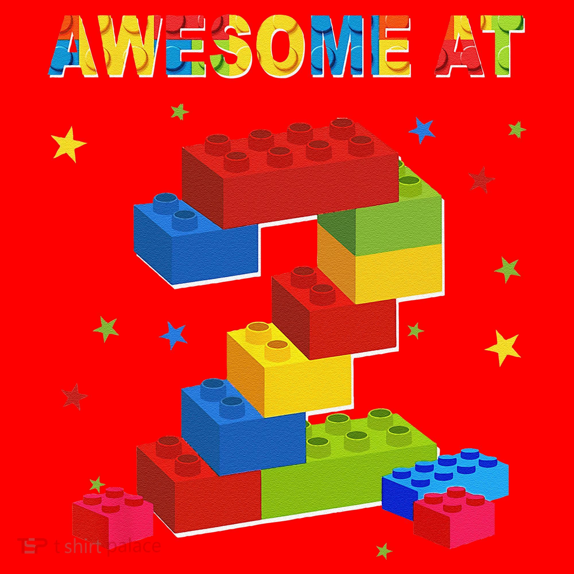 Building Blocks Bricks 2 Years Old Awesome 2nd Birthday Santa Hat