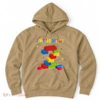 Building Blocks Bricks 2 Years Old Awesome 2nd Birthday Hoodie thumb 0