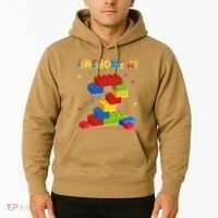 Building Blocks Bricks 2 Years Old Awesome 2nd Birthday Hoodie thumb 2