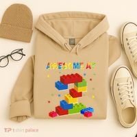 Building Blocks Bricks 2 Years Old Awesome 2nd Birthday Hoodie thumb 4