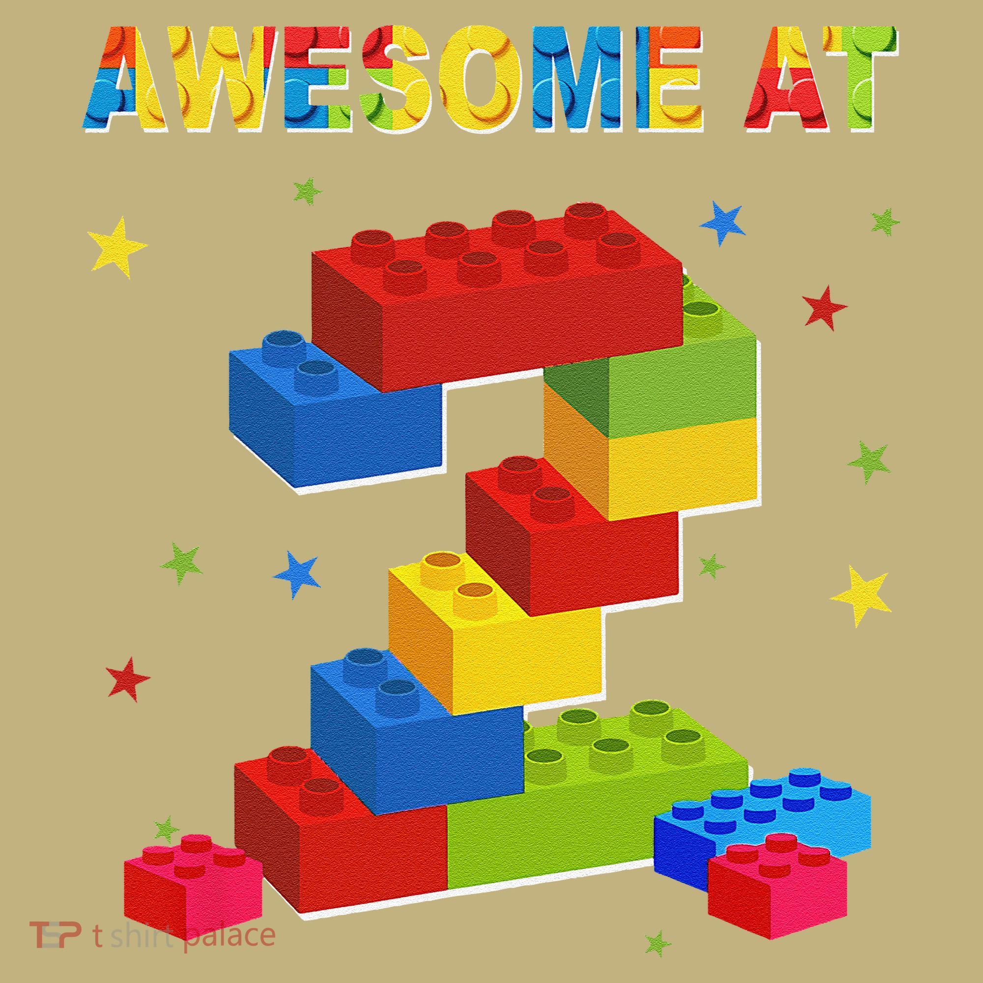Building Blocks Bricks 2 Years Old Awesome 2nd Birthday Sweatshirt