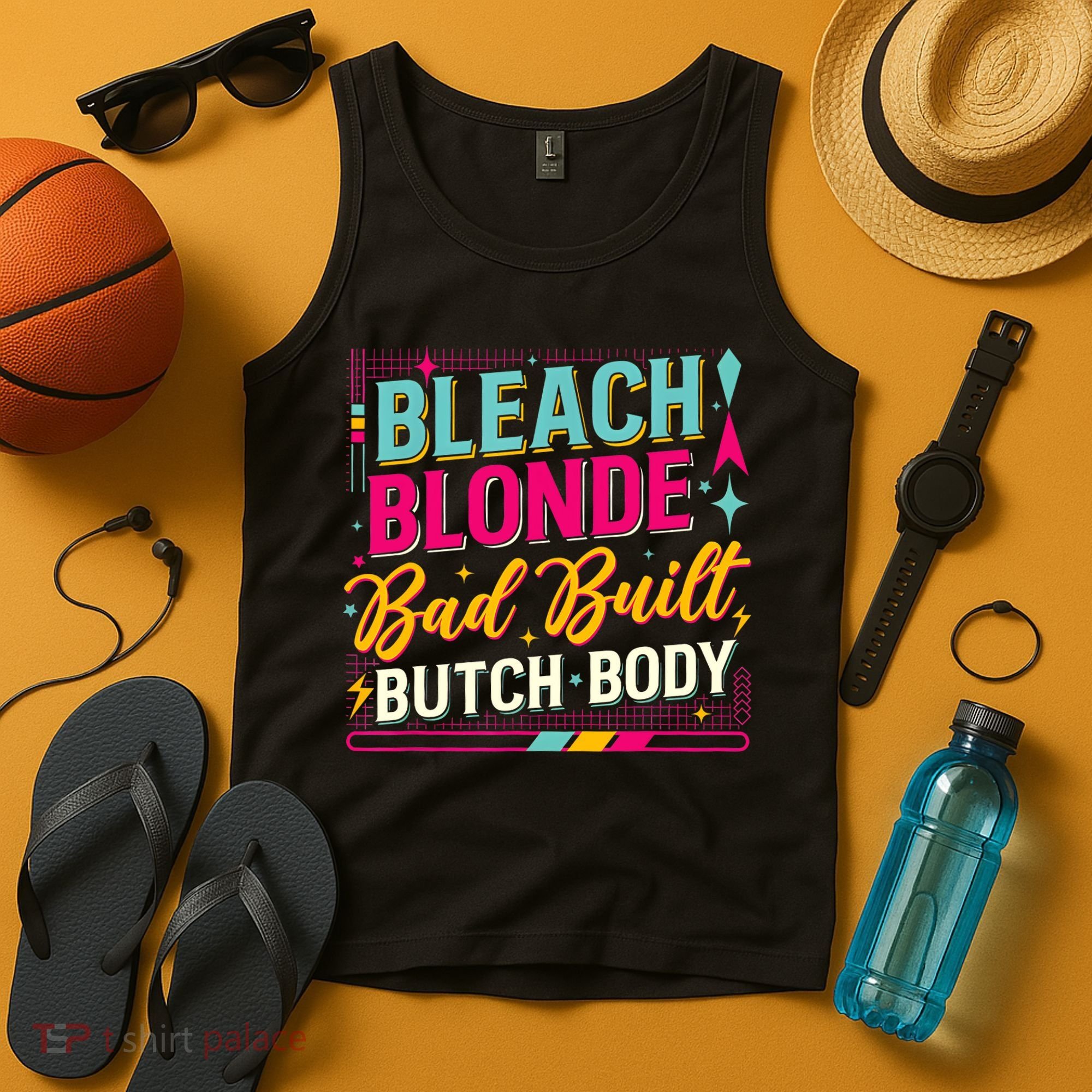 Beach Blonde Bad Built Butch Body Funny Council Tank Top
