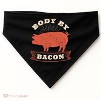 Body By Bacon For Low Carb High Fat Ketogenic Diet USA-Made Doggie Bandana thumb 0
