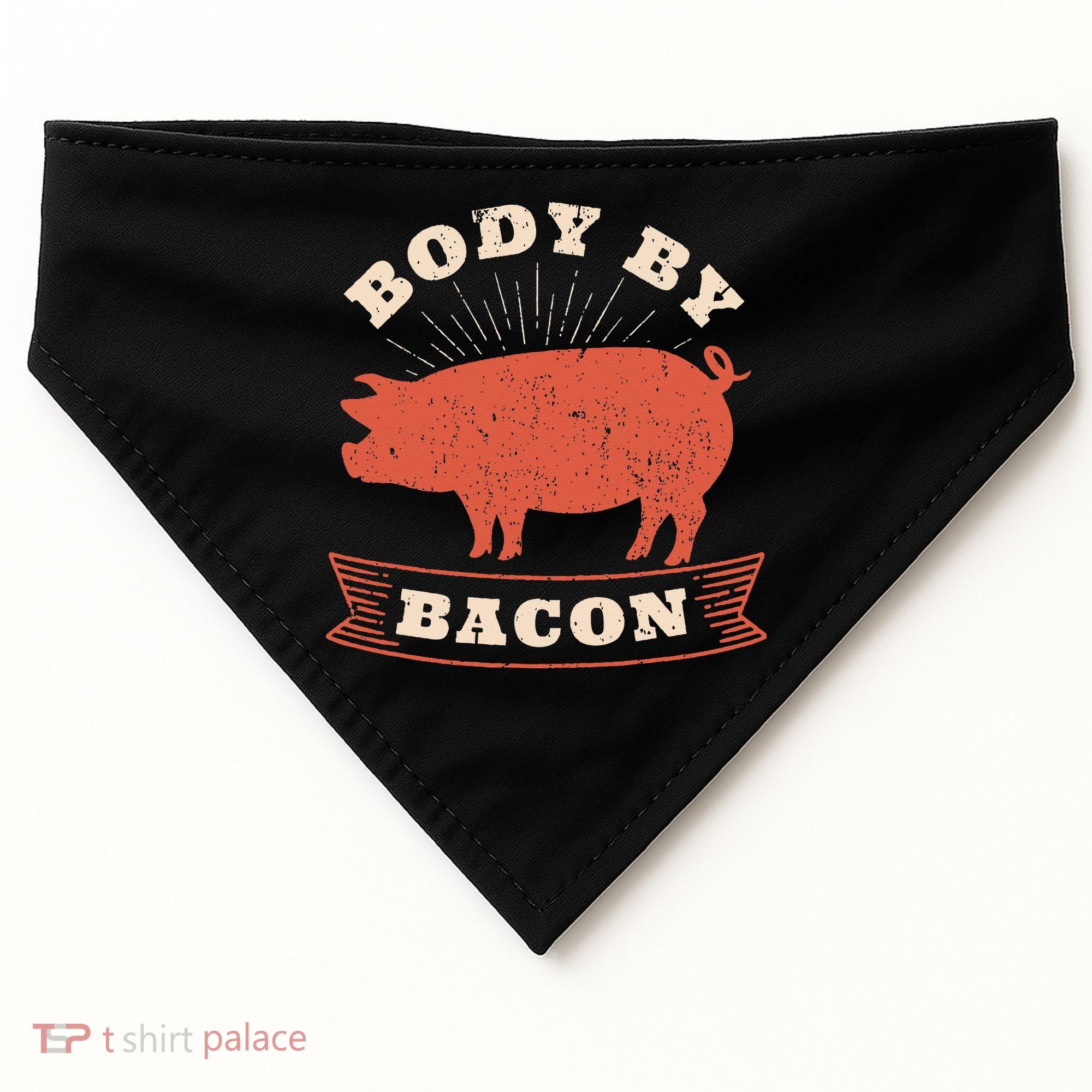 Body By Bacon For Low Carb High Fat Ketogenic Diet USA-Made Doggie Bandana