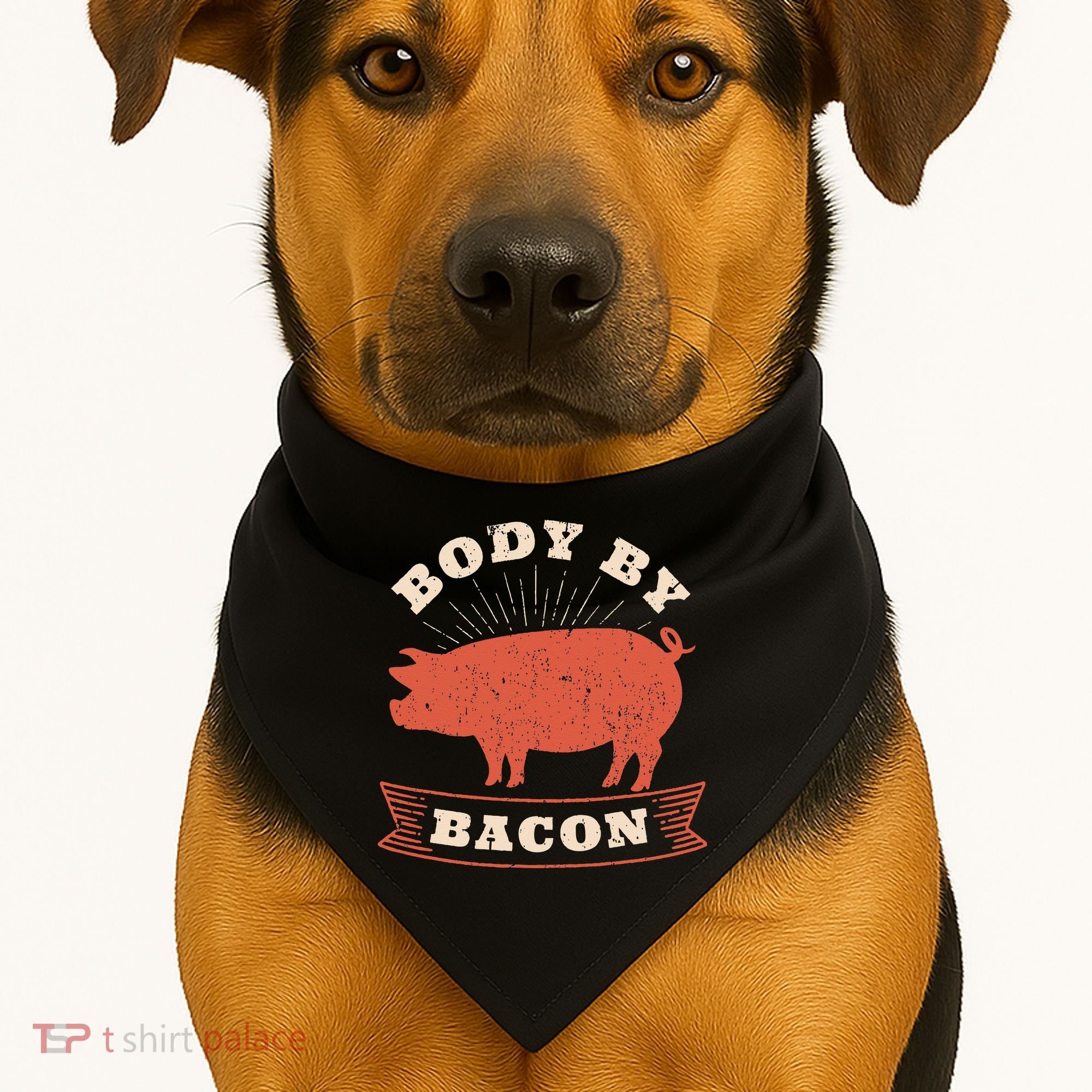 Body By Bacon For Low Carb High Fat Ketogenic Diet USA-Made Doggie Bandana