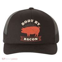 Body By Bacon For Low Carb High Fat Ketogenic Diet Yupoong Adult 5-Panel Trucker Hat thumb 0