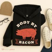 Body By Bacon For Low Carb High Fat Ketogenic Diet Hoodie thumb 4