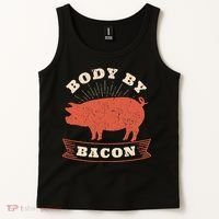 Body By Bacon For Low Carb High Fat Ketogenic Diet Tank Top thumb 2