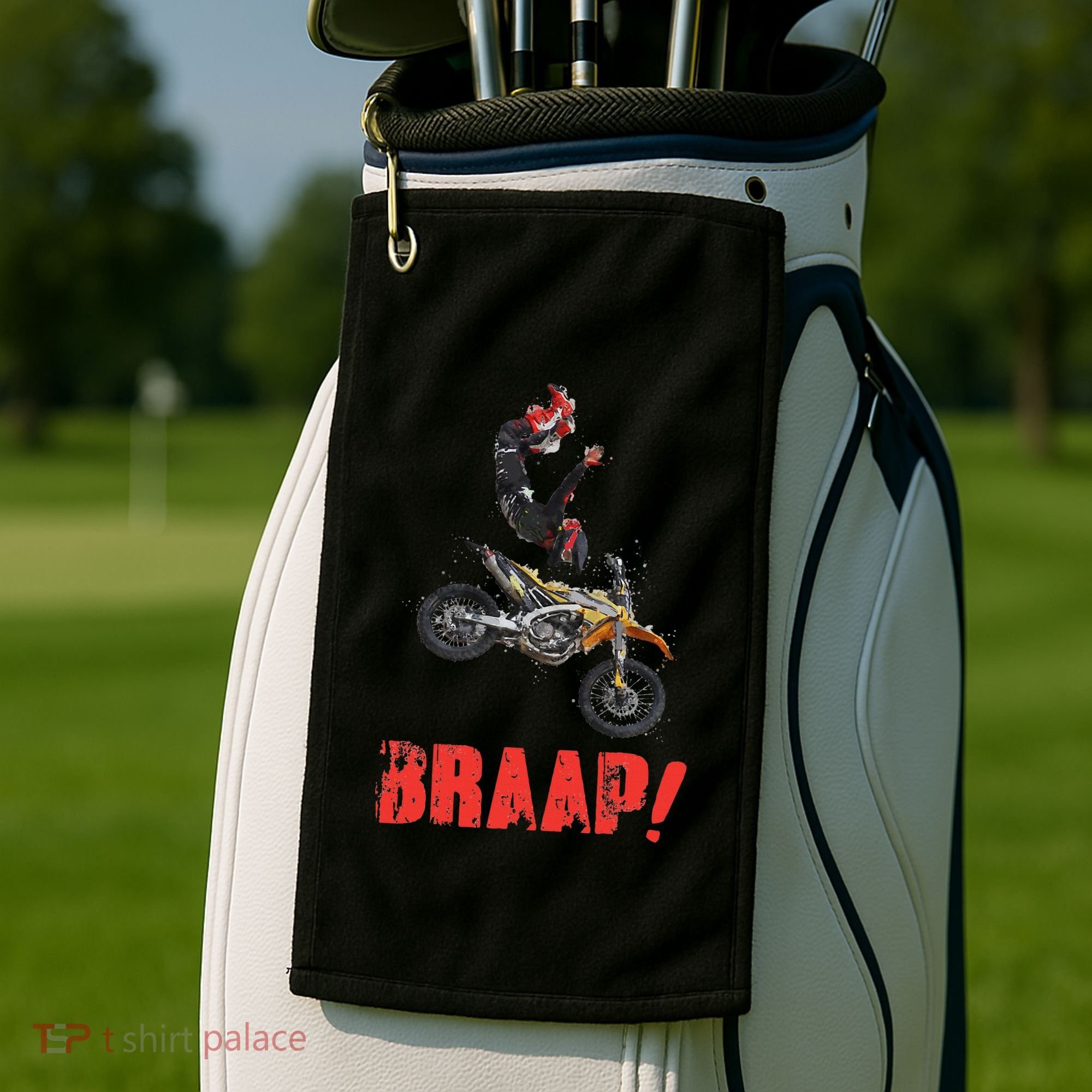 Braap Brap Braaap Dirt Bike Motorcross Golf Towel