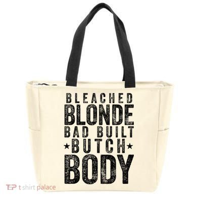 Bleached Blonde Bad Built Butch Body Meme Tote Bag