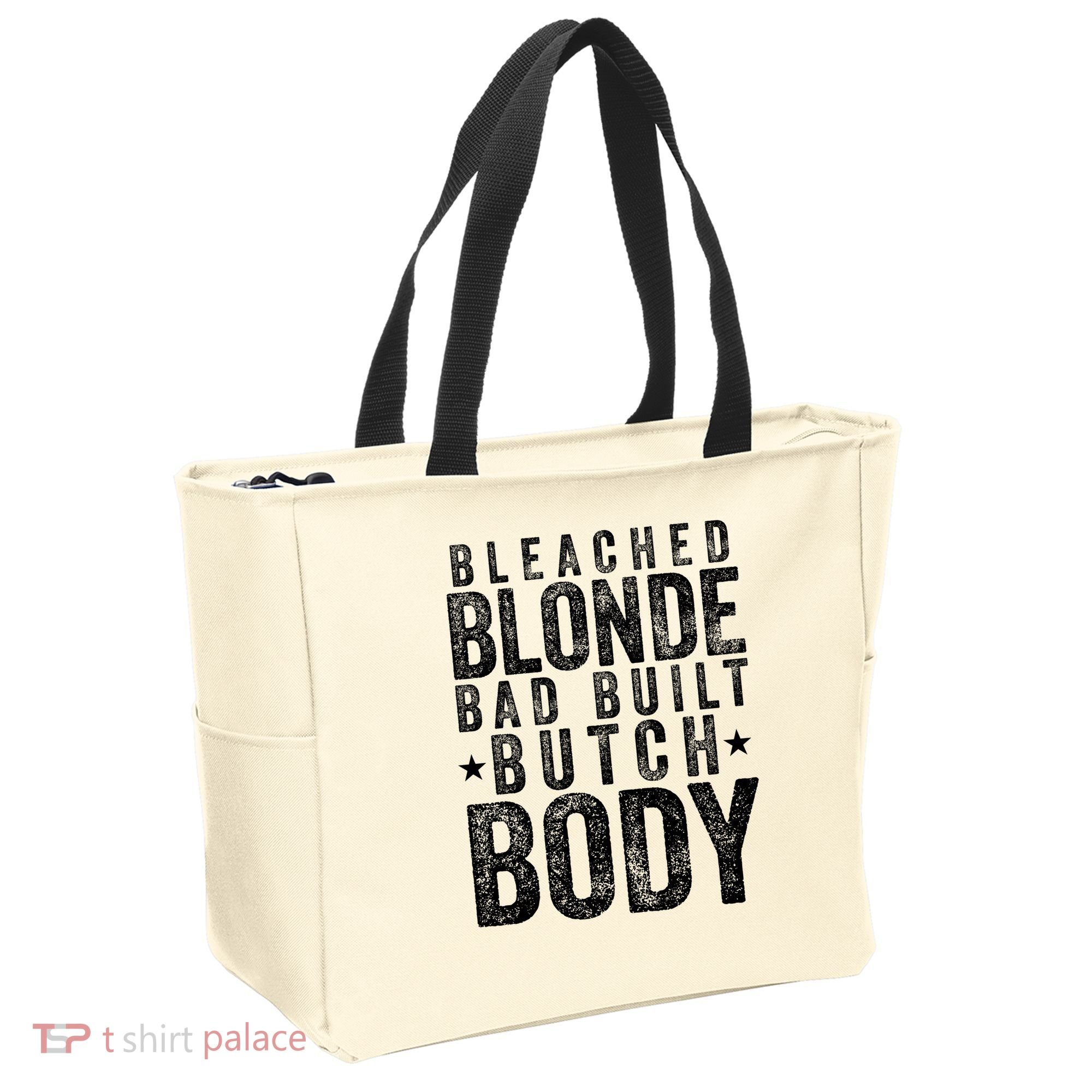 Bleached Blonde Bad Built Butch Body Meme Tote Bag