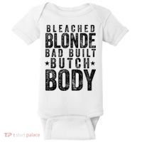 Bleached Blonde Bad Built Butch Body Meme Baby Bodysuit thumb 0