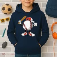 Baseball Boy Kids Hoodie thumb 2