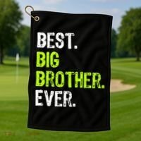 Best Big Brother Ever Nager Older Sibling Gift Golf Towel thumb 1