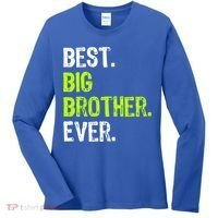 Best Big Brother Ever Nager Older Sibling Gift Women's Long Sleeve Shirt thumb 0
