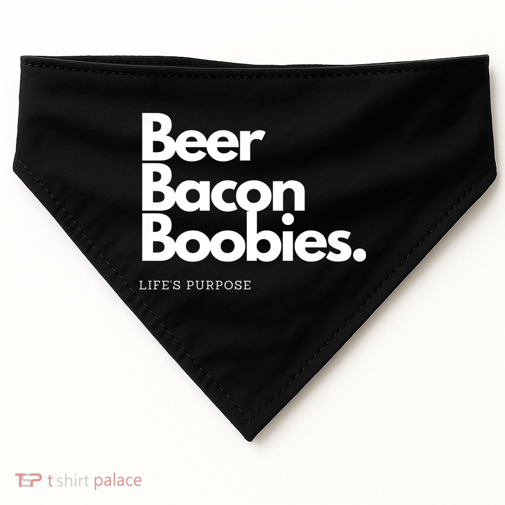 Beer Bacon Boobies Premium USA-Made Doggie Bandana