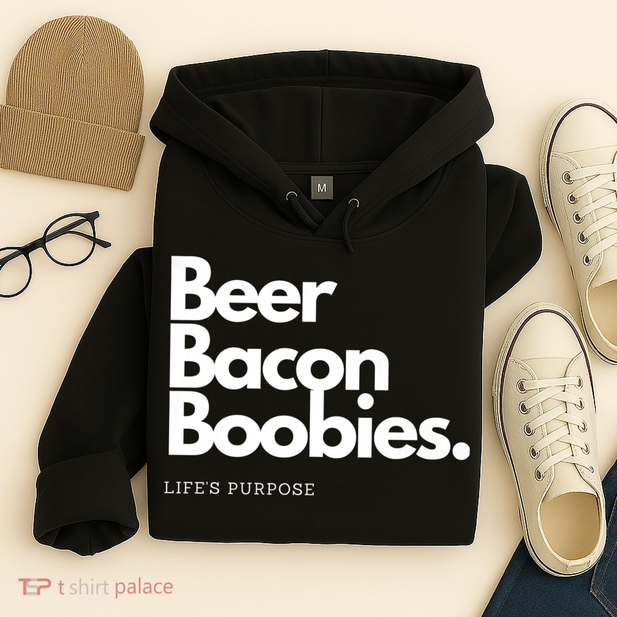 Beer Bacon Boobies Premium Hoodie