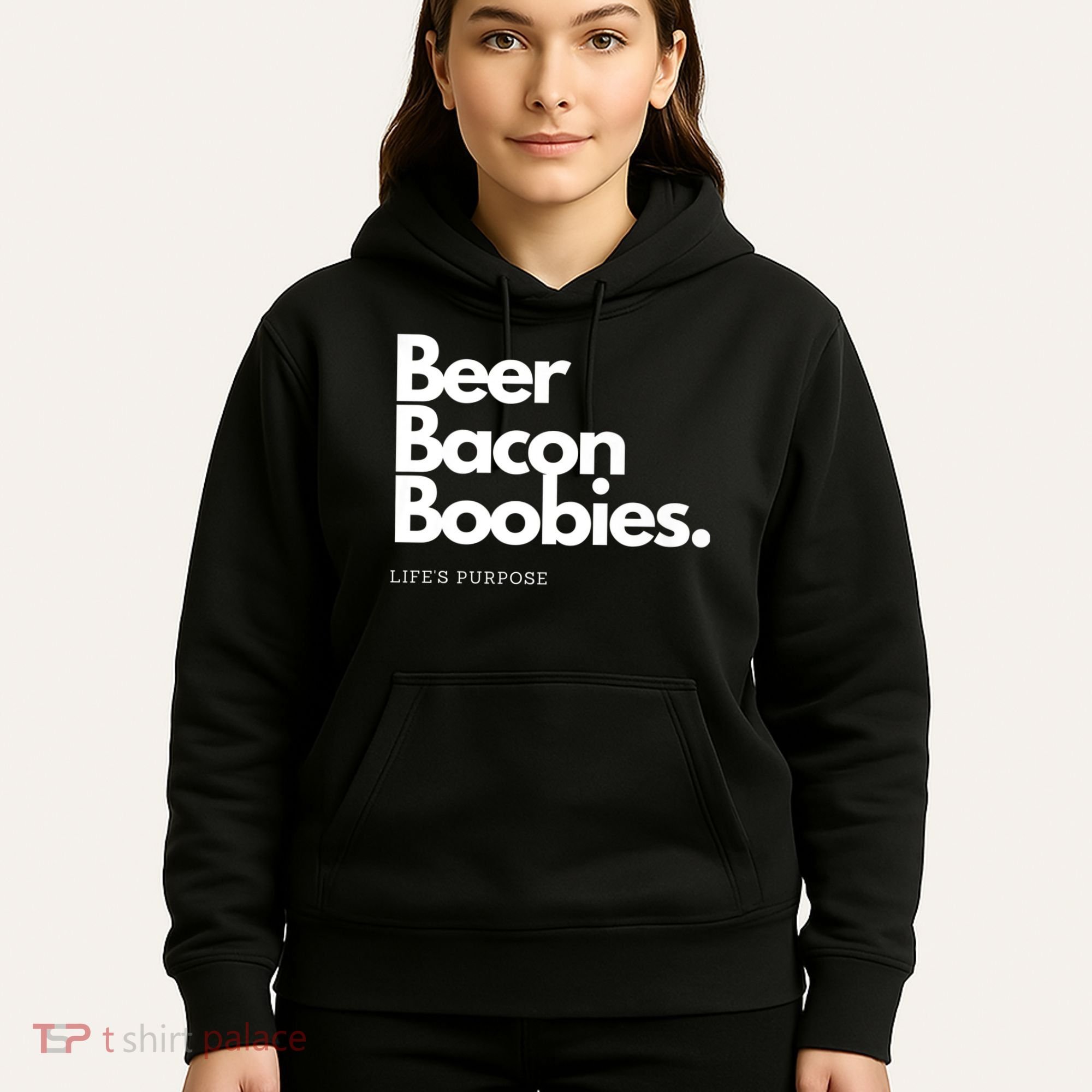 Beer Bacon Boobies Premium Hoodie