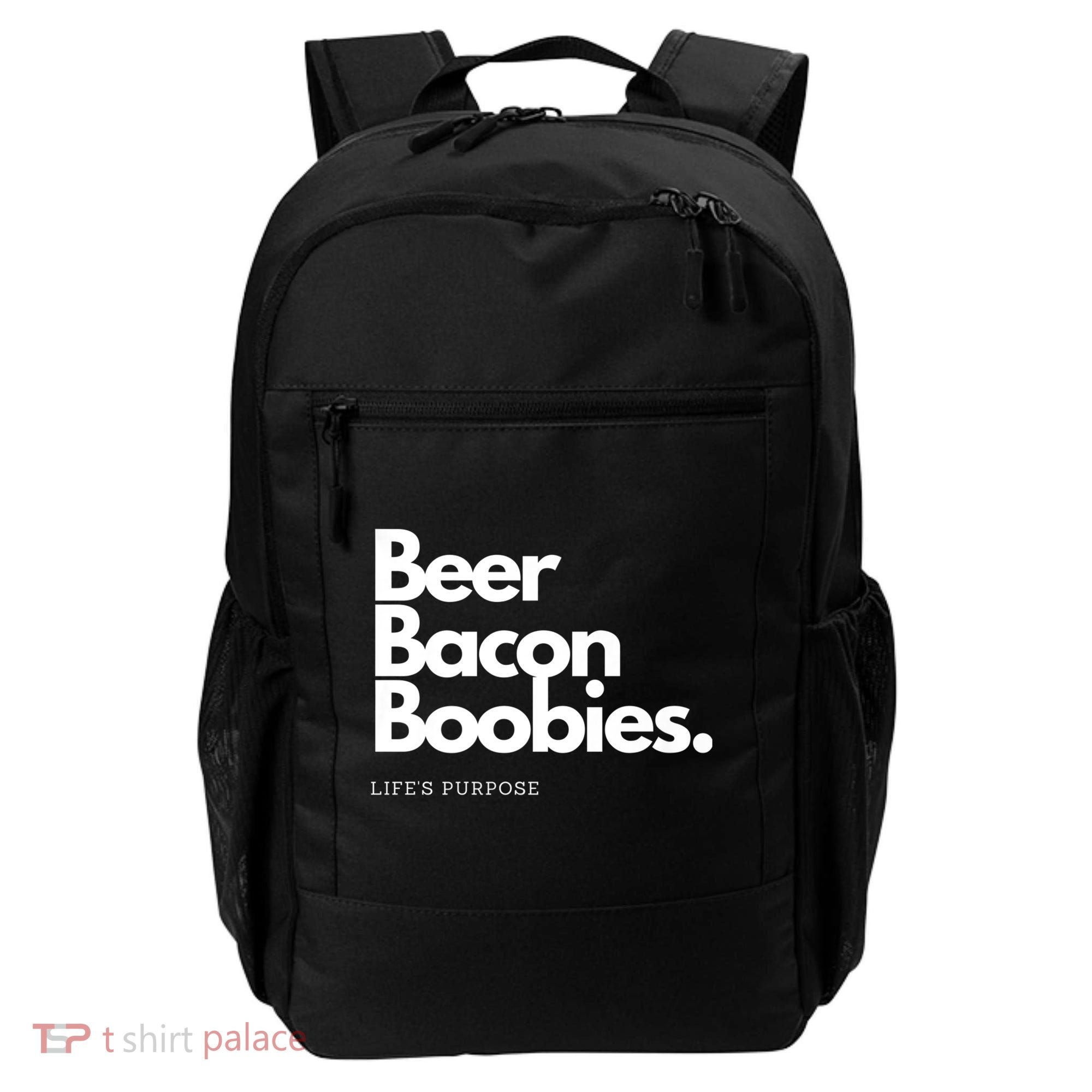 Beer Bacon Boobies Premium Backpack