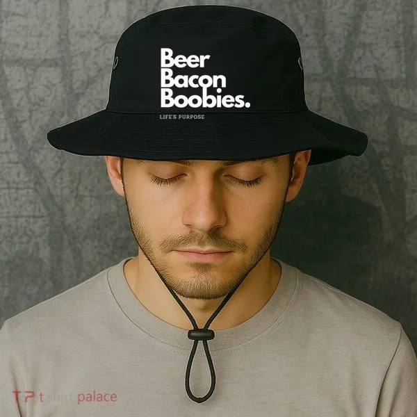 Beer Bacon Boobies Premium Bucket Hat