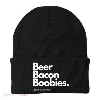 Beer Bacon Boobies Premium Beanie