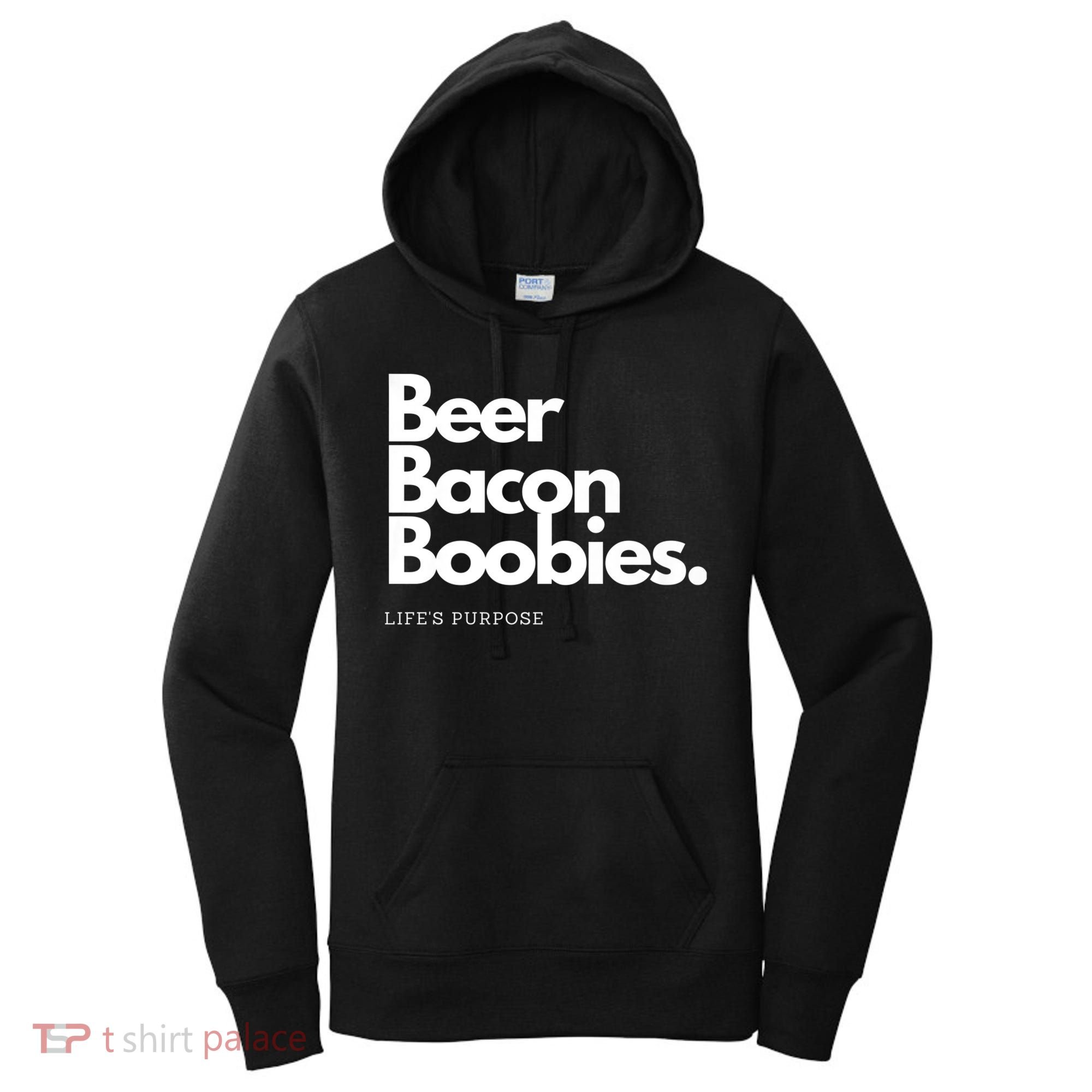Beer Bacon Boobies Premium Women's Hoodie
