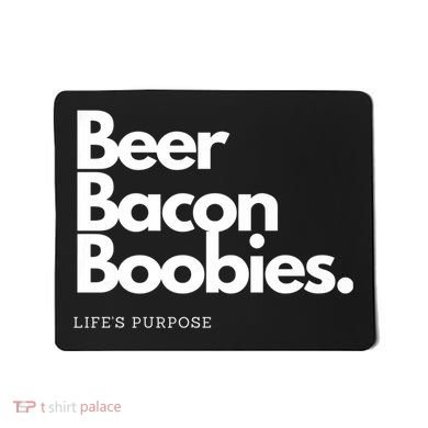 Beer Bacon Boobies Premium Mousepad