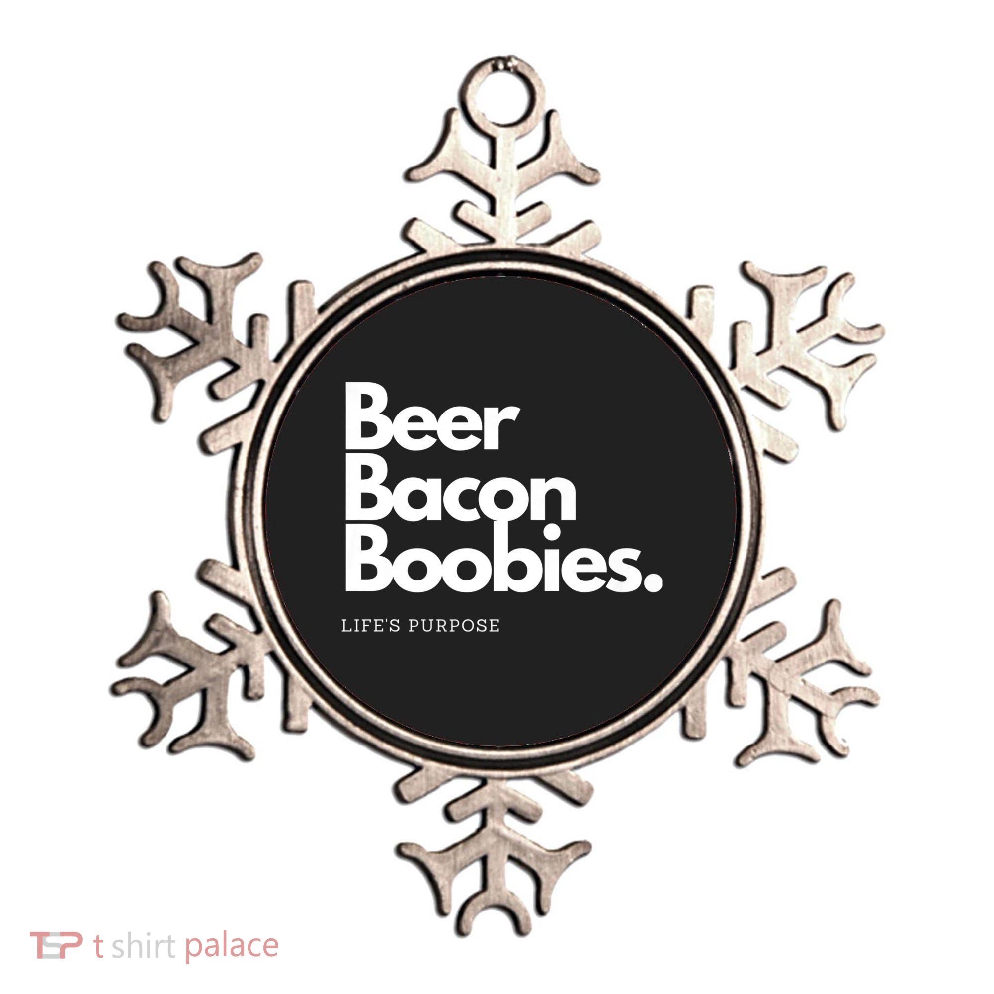 Beer Bacon Boobies Premium Ornament