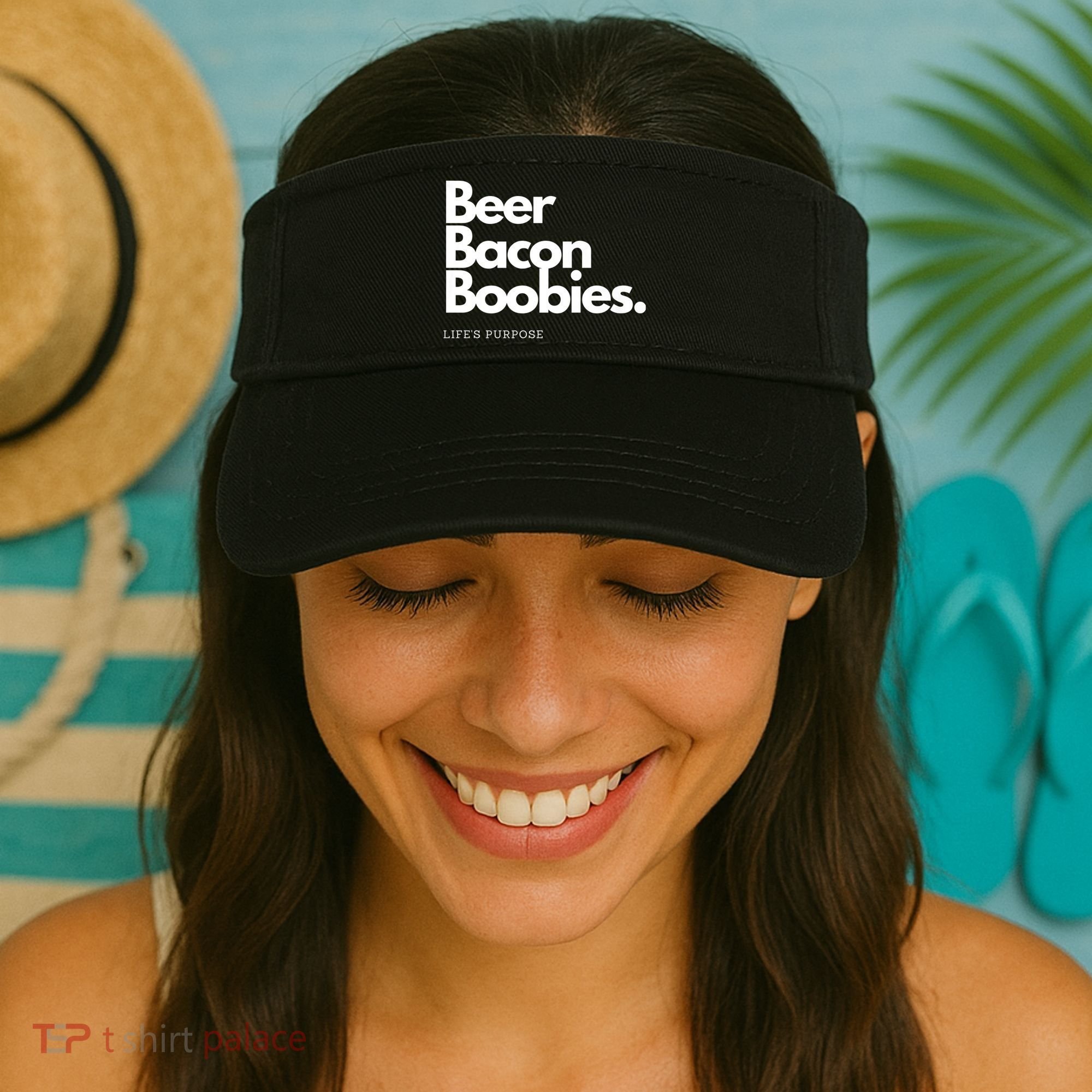 Beer Bacon Boobies Premium Visor