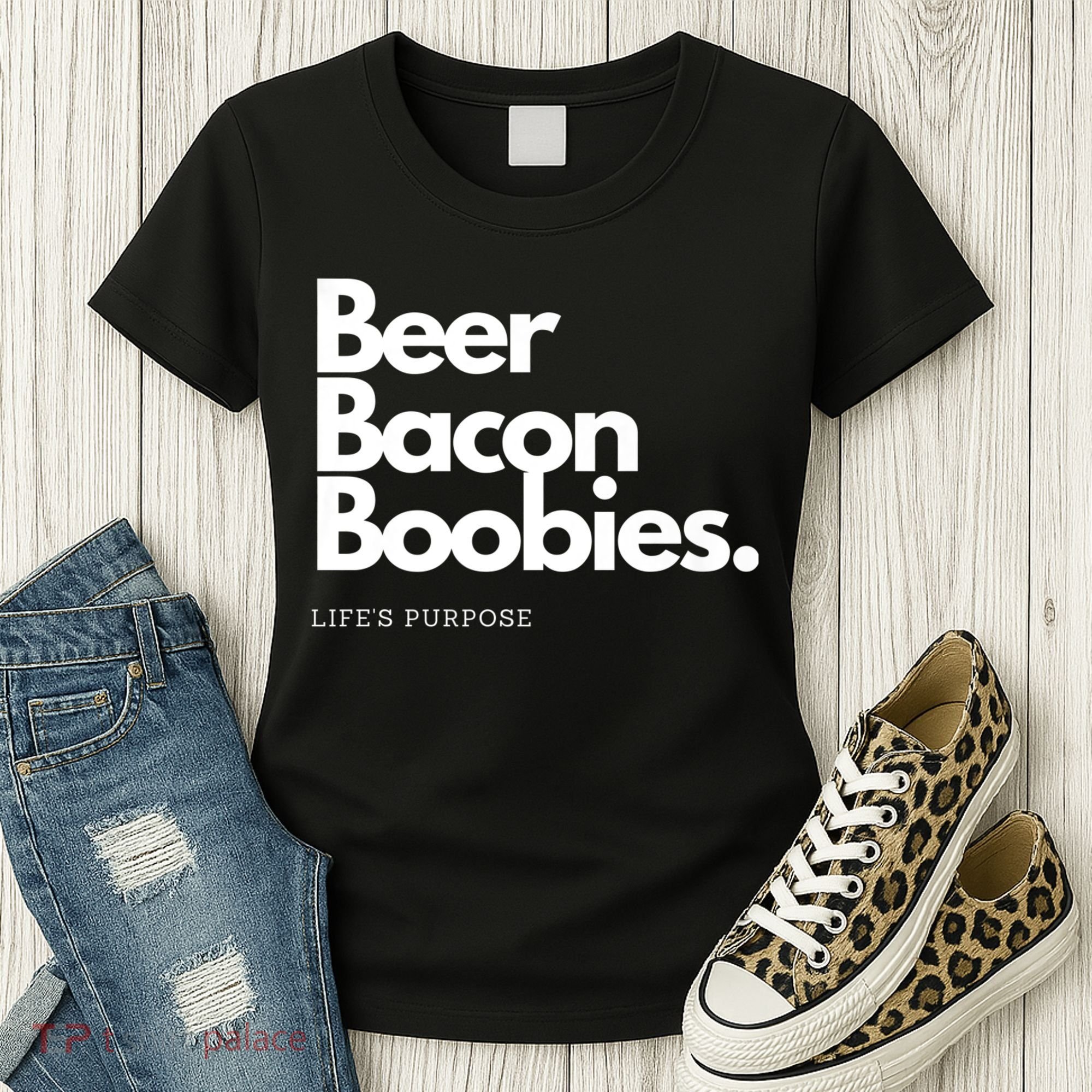 Beer Bacon Boobies Premium Women's T-Shirt
