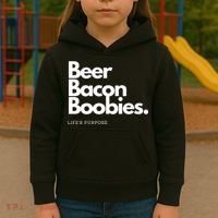 Beer Bacon Boobies Premium Kids Hoodie thumb 3