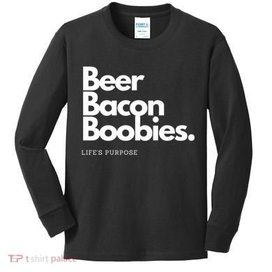 Beer Bacon Boobies Premium Kids Long Sleeve Shirt