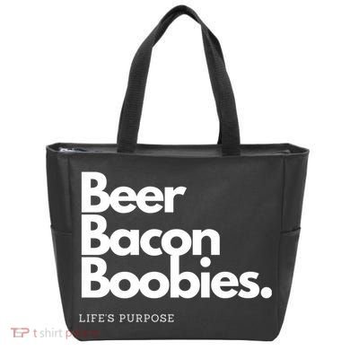 Beer Bacon Boobies Premium Tote Bag