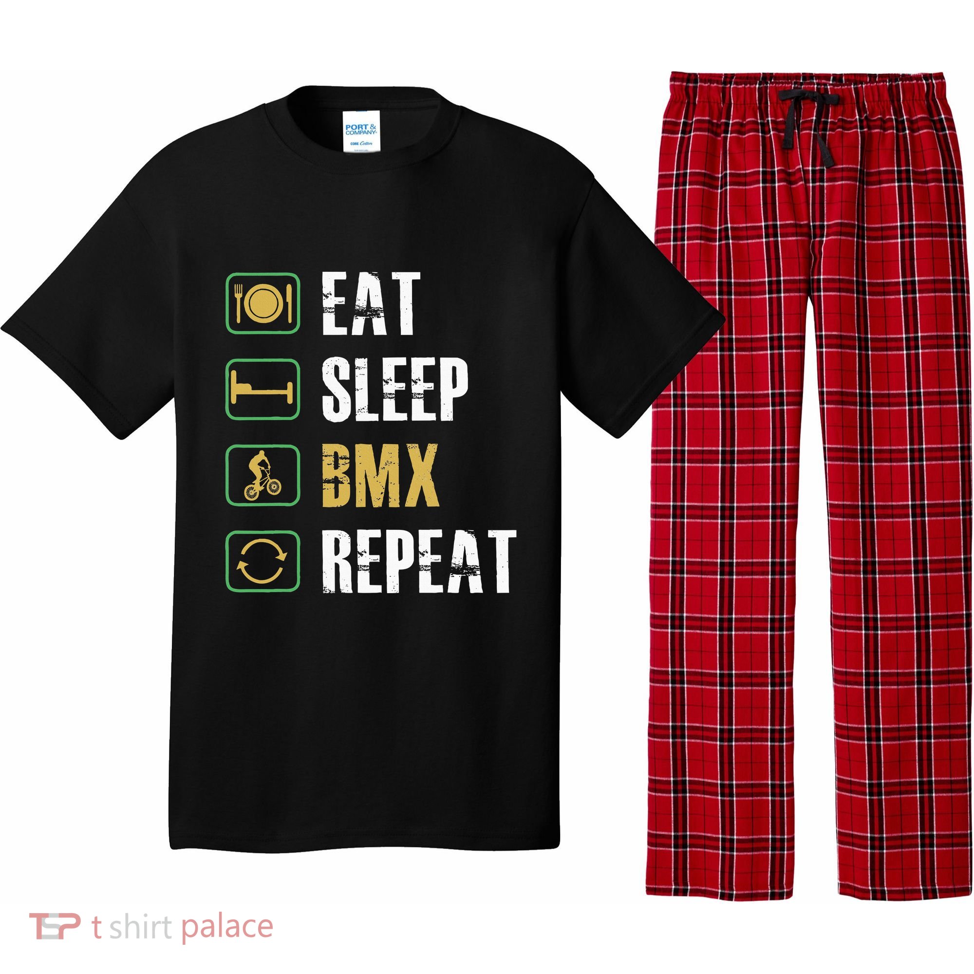 Bmx Bike Bicycle Motocross Racing Biker Rider Biking Cyclist Pajama Set