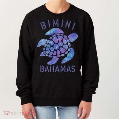 Bimini, Bahamas Beach Design Souvenir Illustration Women's Sweatshirt