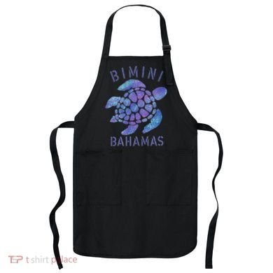 Bimini, Bahamas Beach Design Souvenir Illustration Apron