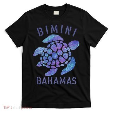 Bimini, Bahamas Beach Design Souvenir Illustration T-Shirt